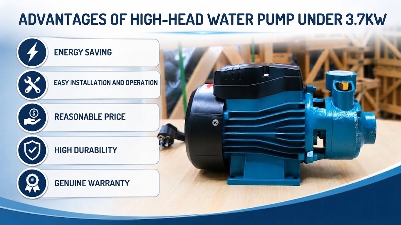 Advantages of high head water pumps below 3.7kW
