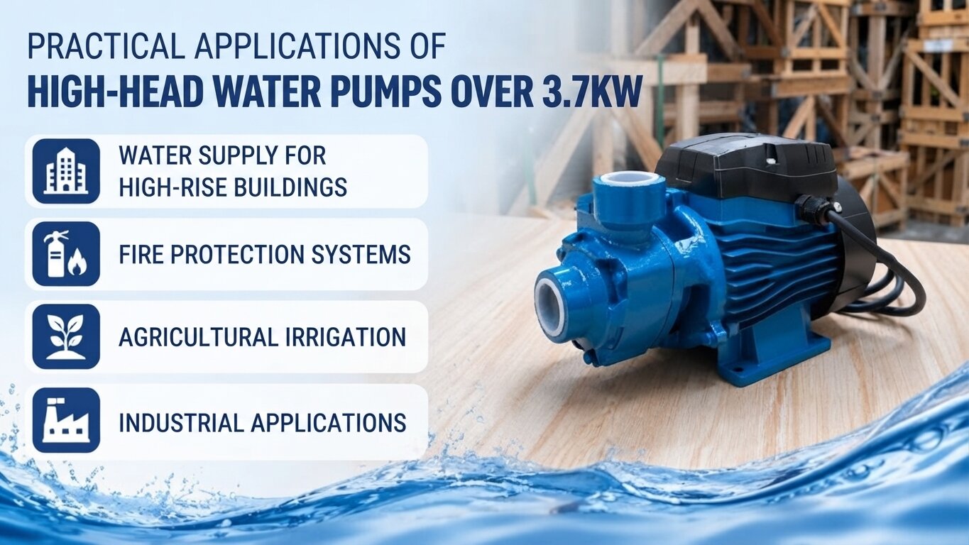 Applications of high head water pump over 3.7kW