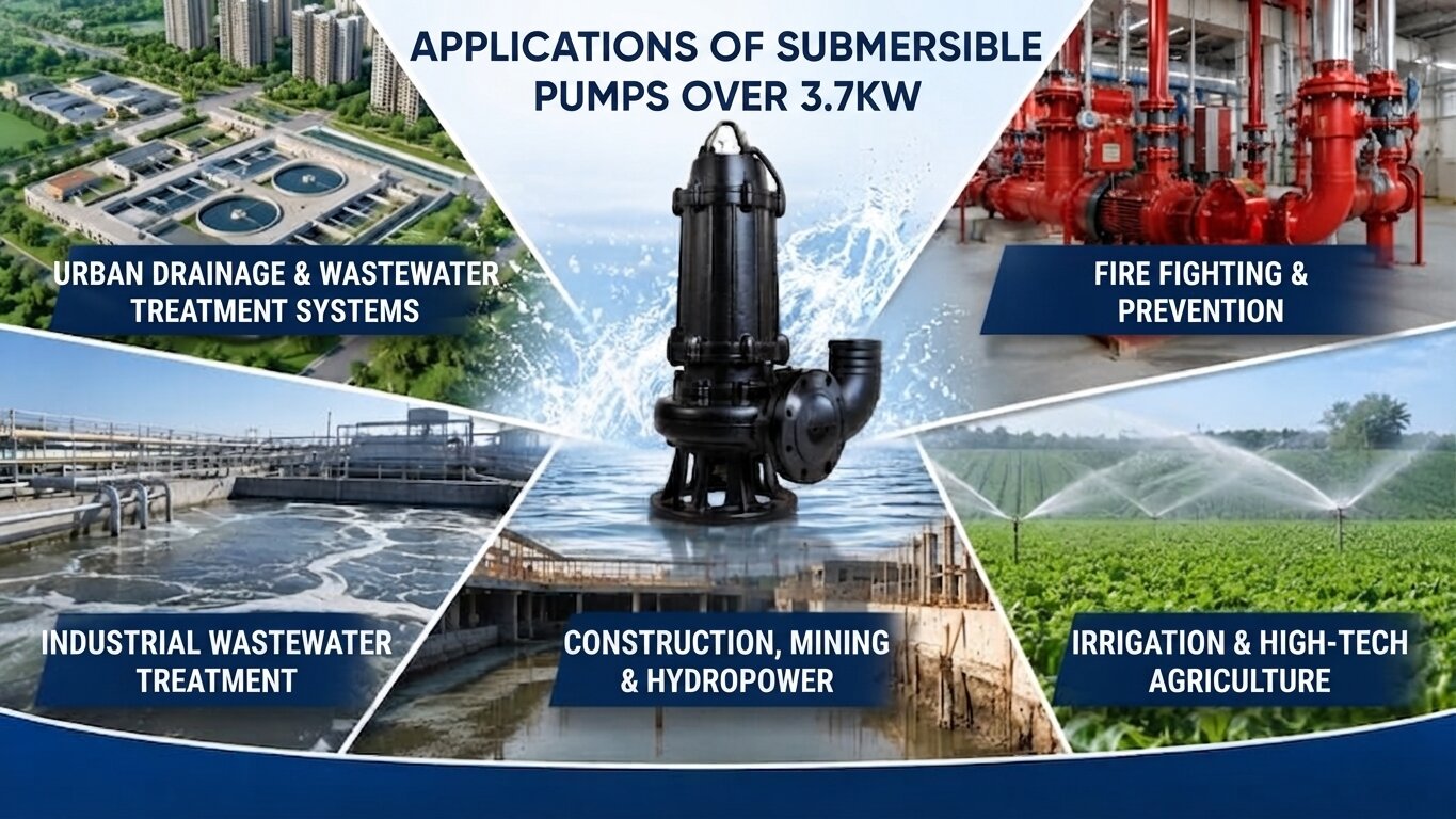 Applications of submersible pumps over 3.7kW