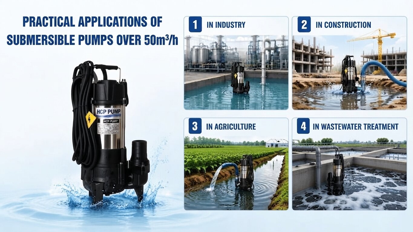 Applications of submersible water pumps over 50m3/h