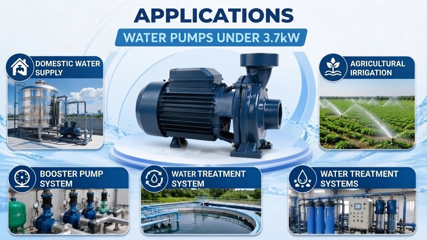 Applications of the water pump under 3.7kW.
