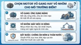 Chọn motor vỏ gang hay vỏ nhôm cho môi trường biển?