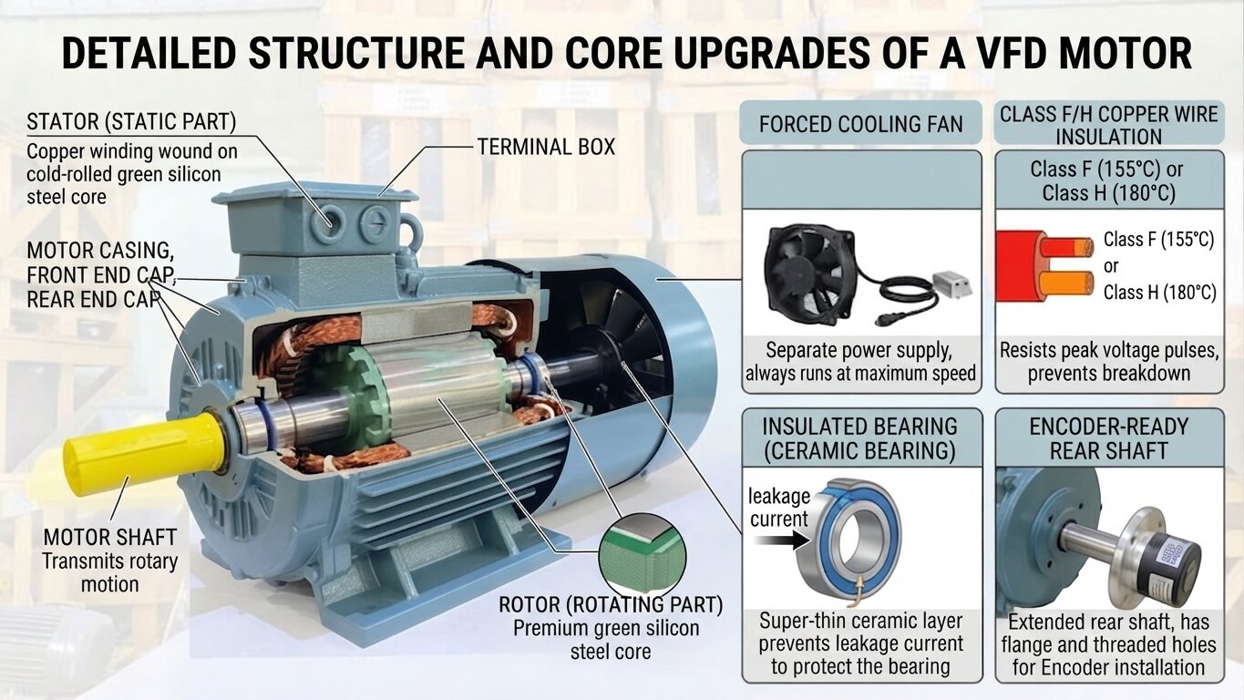 Detailed structure of the inverter duty motor
