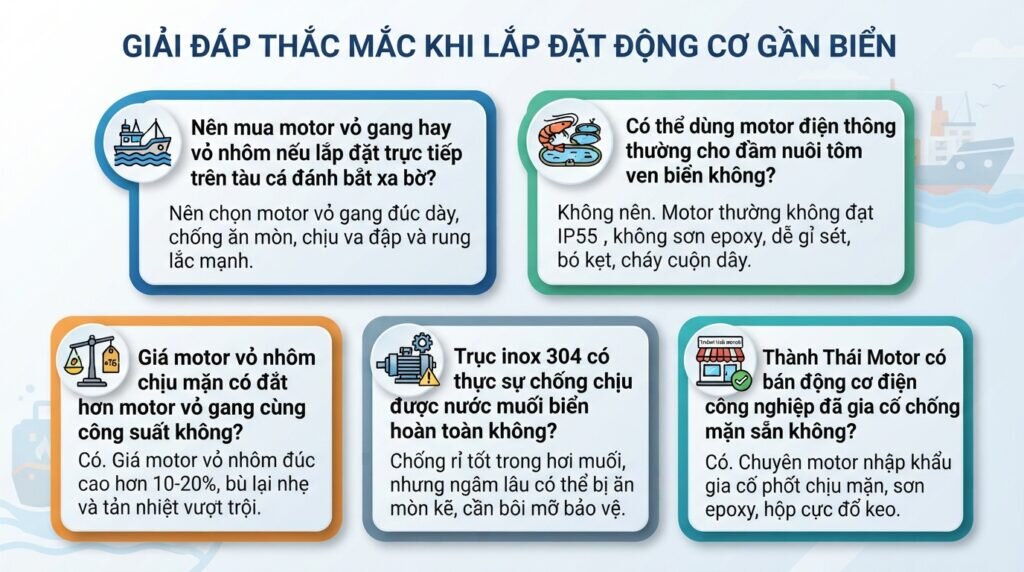 Giải đáp thắc mắc khi lắp đặt động cơ gần biển.