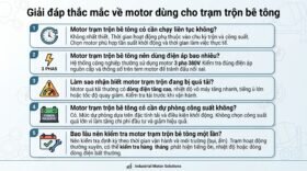 Giải đáp thắc mắc về motor dùng cho trạm trộn bê tông.