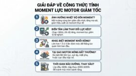 Giải đáp về công thức tính moment lực motor giảm tốc.