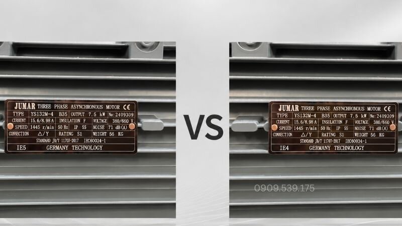 So sánh motor IE4 và IE5 về hiệu suất, tổn hao năng lượng và khả năng tiết kiệm điện