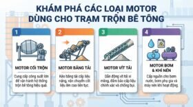 Khám phá các loại motor dùng cho trạm trộn bê tông.