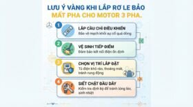 Lưu ý vàng khi lắp rơ le bảo vệ mất pha cho motor 3 pha.