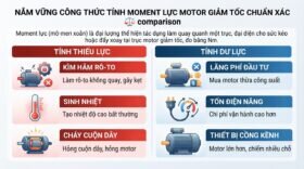 Nắm vững công thức tính moment lực motor giảm tốc chuẩn xác.