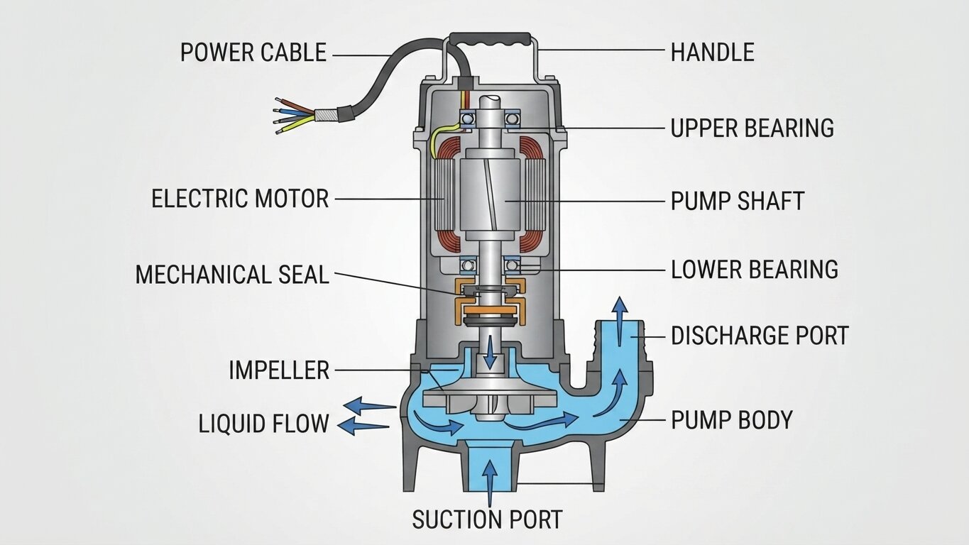 Submersible pump structure