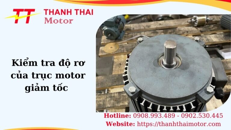 Hình thumb kiểm tra độ rơ của trục motor giảm tốc