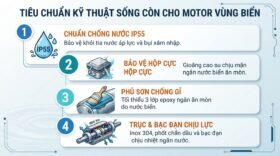 Tiêu chuẩn kỹ thuật sống còn cho motor vùng biển.
