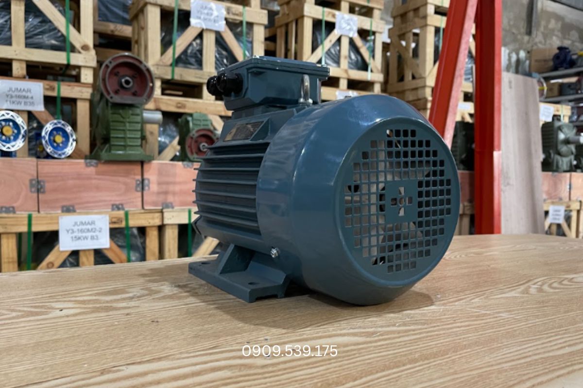 Kiểu chân đế giúp motor cố định chắc chắn, dễ căn chỉnh, bảo dưỡng và thay thế trong hệ thống truyền động