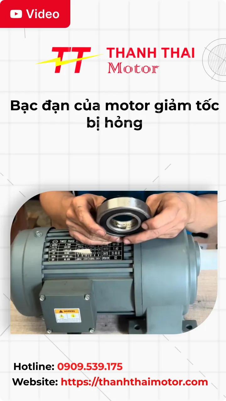 Thumb Bạc đạn của motor giảm tốc bị hỏng