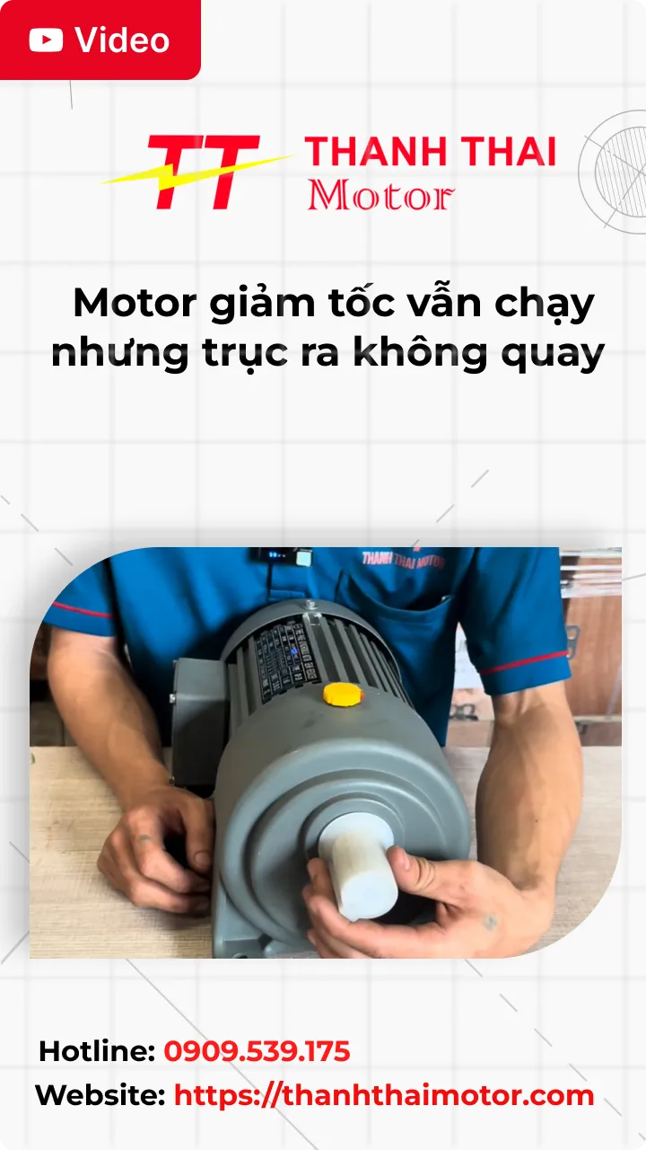 Thumb Motor giảm tốc vẫn chạy nhưng trục ra không quay